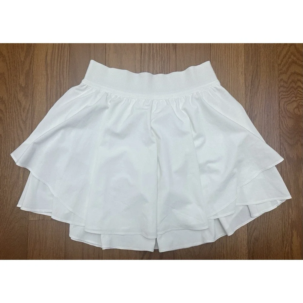 Lululemon Court Rival High Rise Skirt Size 4 White Tennis Pickleball Skort